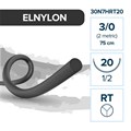 Полиамид ELNYLON — нерассасывающаяся нить, 1/2, таперкат 20 мм, толщина 3/0 (2), 75 см, 12 шт 30N7HRT20 - фото 389066