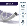 ELSILK S — нерассасывающаяся нить, 3/8, обратно-режущая нить 16 мм, толщина 5/0 (1), 75 см, 12 шт 50I7DQ16 - фото 389087