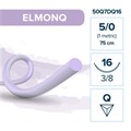 Моноквик ELMONQ — рассасывающаяся нить, 3/8, обратно-режущая нить 16 мм, толщина 5/0 (1), 75 см, 12 шт 50Q7DQ16 - фото 389131