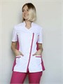 Блуза женская «Венеция», белый/фуксия, 50 ЛУ-1228.37-50 - фото 402318