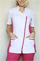 Блуза женская «Венеция», белый/фуксия, 56 ЛУ-1228.37-56 - фото 402440