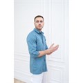 Рубашка мужская, длинный рукав, деним, 48 DRN712-DNM-48 - фото 407735