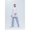 Халат мужской на кнопках TZ810, белый, 62 TZ810-WHT-62 - фото 408859