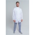 Халат медицинский мужской на молнии, белый, 52 DOCTOR-BIG-5-08-01-4-52 - фото 409055