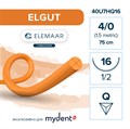 Шовный материал ELGUT 4/0 (12 шт, 75 см, 1/2, 16 мм, обратно-режущая) L40U7HQ16 - фото 415535