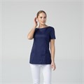 Туника женская с молнией сзади, короткий рукав, синий, 56 DRN415-BLU-56 - фото 425928