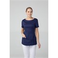 Туника женская с молнией сзади, короткий рукав, синий, 50 DRN415-BLU-50 - фото 426201