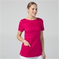 Туника женская с молнией сзади, короткий рукав, малиновый, 42 DRN415-MRN-42 - фото 426441
