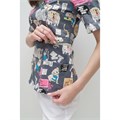 Туника женская TZ305, принт "Котики и собачки", 42 TZ305-CAD-42 - фото 426702