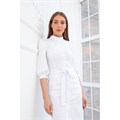 Платье на пуговицах, белый, 50 DRN240-WHT-50 - фото 427909
