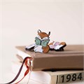 Значок "Лиса с книгой", зеленая AW_N1-(green) - фото 428982