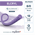 Шовный материал ELCRYL 6/0 (12 шт, 75 см, 3/8, 13 мм, обратно-режущая) 60L7DQ13 - фото 434163