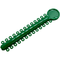 Лигатура эластичная на модуле зелёная 26 колец 77719 - фото 452457