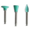 Полиры силиконовые Ensmart Pin Ассорти (зел. сред.), 30шт. (диск, пуля, чашки) на метал.ножке, (ENPS 70/1,2,3), Kagayaki 1231912996 - фото 456364