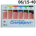 Штифты гуттаперчевые конусные .06 №15-40 (60шт), Dispodent 1231913216 - фото 459996