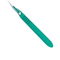 Скальпель №11 одноразовый стерильный с пластмассовой ручкой (1шт.), Ribbel 0001916160 - фото 462327