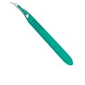 Скальпель №12 одноразовый стерильный с пластмассовой ручкой (1шт.), Ribbel 0001915677 - фото 462331