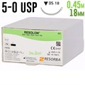 Резолон 5-0 USP, 0.45 м, 18 мм, 36 шт, синий 1231915020 - фото 462575