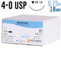 Резопрен 4-0 USP, 0.75 м, 18 мм, 36 шт, синий 1231915024 - фото 462591