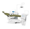 Стоматологическая установка Fengdan BZ638 Plus, боковая нижняя подача, с микромотором и скалером, мягкая обивка (V02 зеленый), комплект 2 стула BZ638plus - фото 467025
