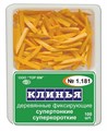 Клинья 1.181 деревянные (оранжевые), супертонкие и суперкороткие 100 шт, (ТОР ВМ) 1.181 - фото 467450