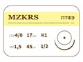 ПТФЭ хирургическая нить политетрафторэтиленовая, MZKRS (Россия) 1712К1--4/0-(1-5)-45-ПТФЭ - фото 482097
