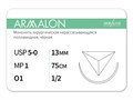 Нерассасывающаяся нитьARMALON/Армалон (5-0) 75 см - материал хирургический шовный стерильный с атравматической обратно-режущей иглой L3107513141--(L4107513141)-уп - фото 482611