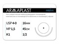 Нерассасывающаяся нитьARMAPLAST/Армапласт (4-0) 45 см - материал хирургический шовный стерильный с атравматической колющей иглой N4154516111-уп - фото 482795
