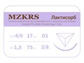 ПГЛ лактисорб - хирургическая нить сополимерная1738О1 Premium -4/0 (1.5)75 ПГЛ ЛАКТИСОРБ хирургическая нить сополимерная, обратно-режущая игла, MZKRS (Россия) 1738О1-4/0-(1.5)75-ПГЛ-уп - фото 483089