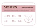 Монк моноквик - хирургическая мононить сополимерная1712О1 Premium-3/0 (2)45 МОНК МОНОКВИК хирургическая мононить, сополимерная, MZKRS (Россия) 1712О1-3/0-(2)45--МОНК - фото 483262