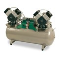 EKOM DK50 2X2V/110/M - безмасляный компрессор для 4-х стоматологических установок без кожуха, с осушителем, с ресивером 110 л 4041010A5-402 - фото 484143