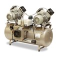 EKOM DK50 2X2V/110/M - безмасляный компрессор для 4-х стоматологических установок без кожуха, с осушителем, с ресивером 110 л 4041010A5-402 - фото 484144