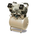 EKOM DK50 4VR/50 - безмасляный компрессор для 4-x стоматологических установок без кожуха, без осушителя, с ресивером 50 л 406701105-100 - фото 484154
