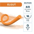 Кетгут ELGUT —  рассасывающаяся нить, 1/2, обратно-режущая игла 16 мм, толщина 4/0 (2), 75 см, 12 шт 40U7HQ16 - фото 487272