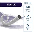ELSILK S — нерассасывающаяся нить, 3/8, обратно-режущая нить 16 мм, толщина 5/0 (1), 75 см, 12 шт 50I7DQ16 - фото 487355