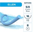 Полипропилен ELLEN — нерассасывающаяся нить, 1/2, колющая игла 16 мм, толщина 5/0 (1), 75 см, 12 шт 50P7HR16(904-016) - фото 487357