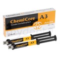 ChemiCore цвет A3 шприц 10гр.х2шт. Материал двойного отверждения для восстановления культи зуба ChemiCore-A3 - фото 489284
