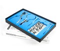 Medenta Rubber Dam Instruments TiAlN - комплект "Раббер Дам", 4 инструмента + 8 креплений с алюминий-титан-нитридным покрытием 129-Set-TN - фото 496060