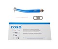 Coxo CX207C1-4SP - наконечник турбинный со стандартной головкой, кнопочным зажимом и одноточечным спреем, синий 40100255 - фото 500528