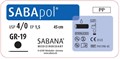 ШТУЧНО САБАпол P41190-45 4/0 (1шт, 45см, 19мм, прямая), кол., кругл., SABANA (аналог Пролен W8557) 00000013760 - фото 518449
